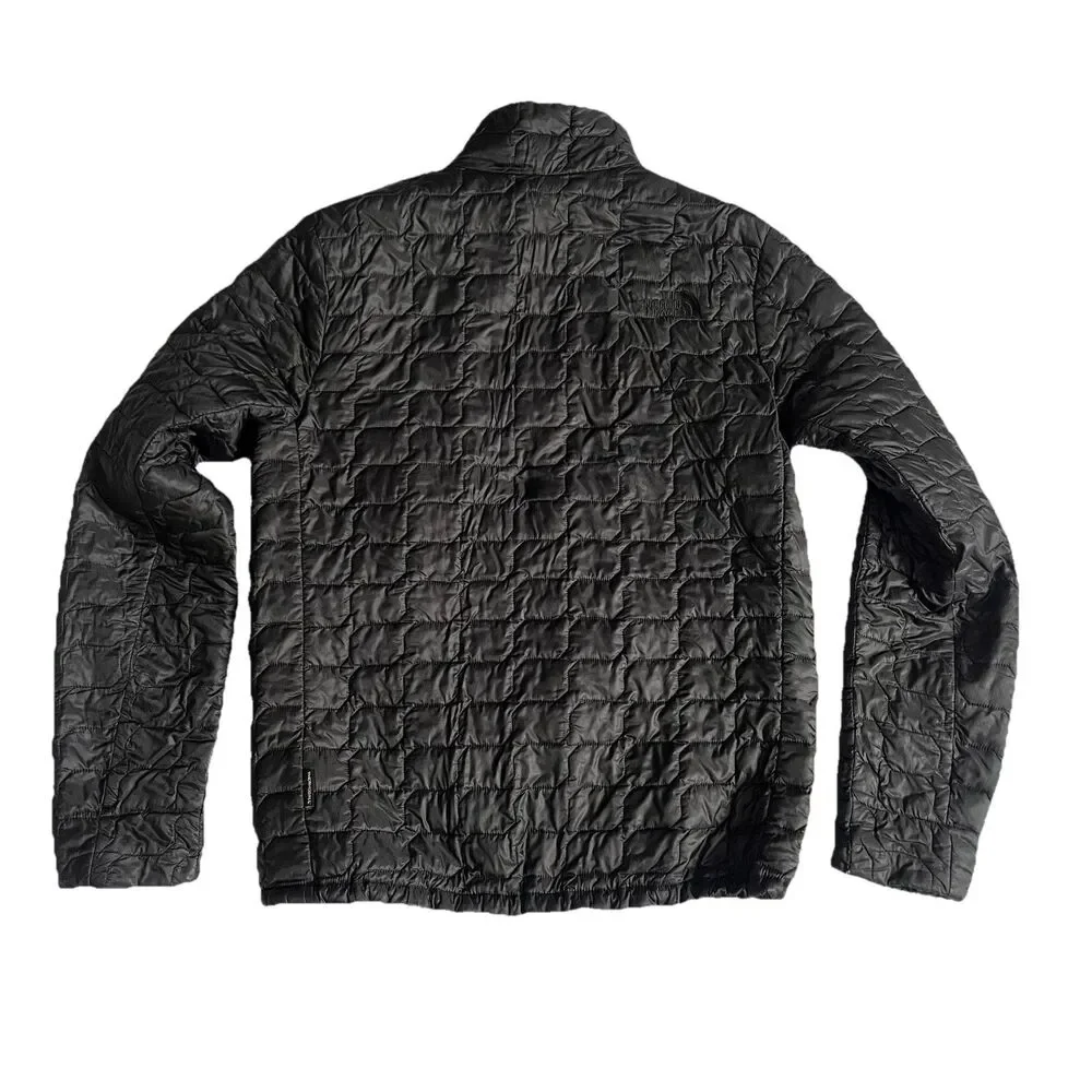 The North Face Thermoball Trekker Men Medium Puffer Jacket Black Packable *Flaws
